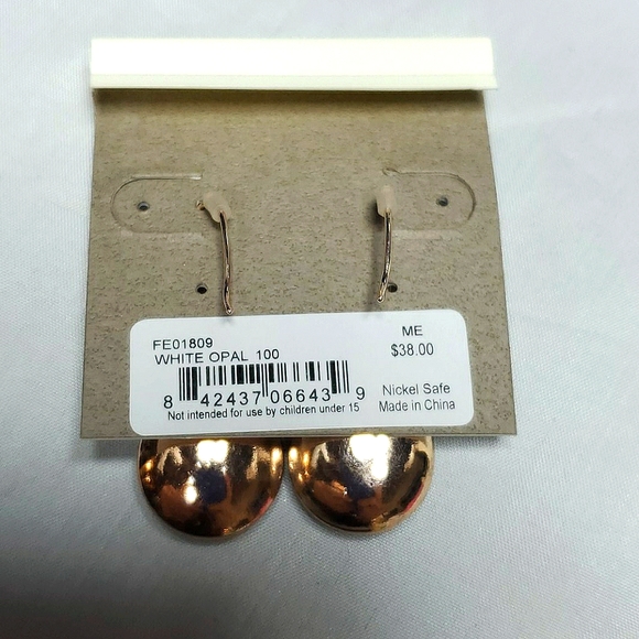 French connection white opal dangle earrings - Picture 3 of 4